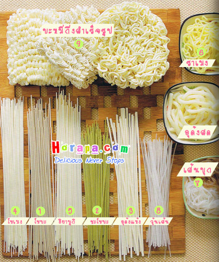 ประเภทของเส้นในอาหารญี่ปุ่น
