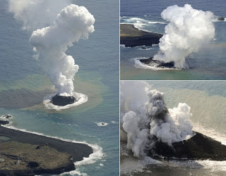 เกาะ Nishinoshima กลางทะเลญี่ปุ่นกำลังใหญ่ขึ้นเรื่อยๆ