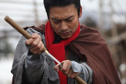 ชินโหงะ คาโตริ (Shingo Katori) ดีใจที่ได้พบกับภรรยาของเจ้าของบทบาท Zatoichi คนก่อน?
